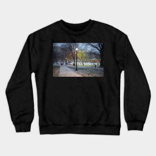 A Christmas Walk through the Boston Common Boston MA Crewneck Sweatshirt